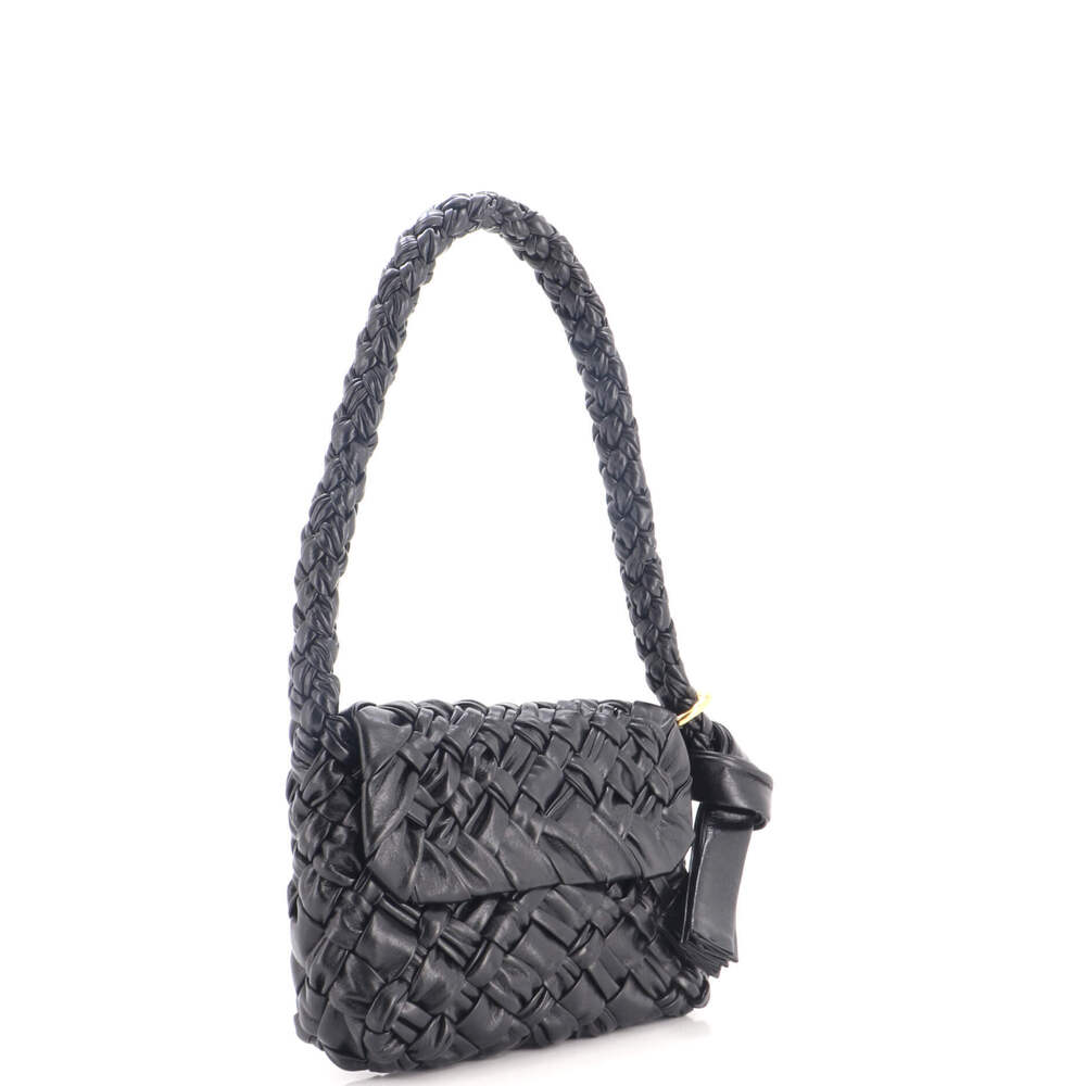 Bottega Veneta Kalimero Citta Shoulder Bag Intrecciato Plisse Leather - Picture 2 of 5